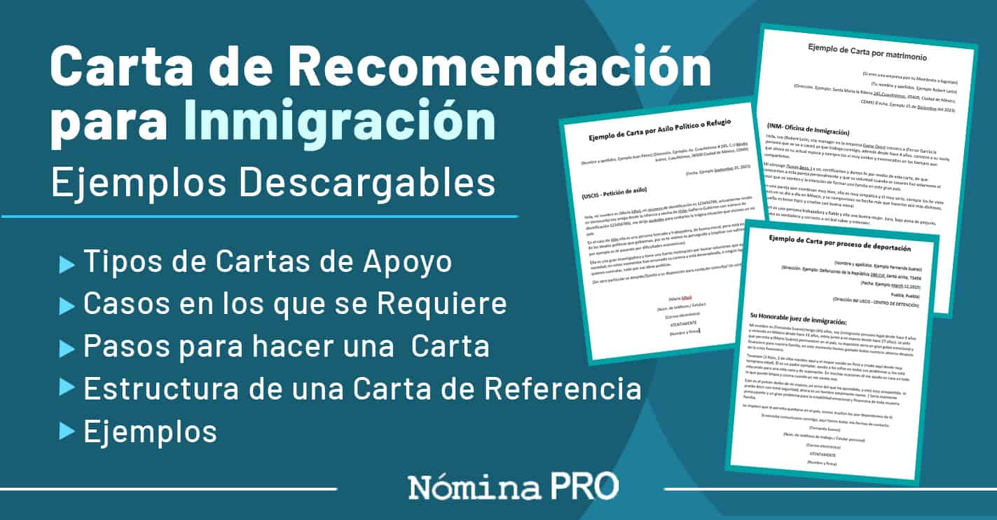 Carta de Recomendación para Inmigración. Cómo hacerla y ejemplos