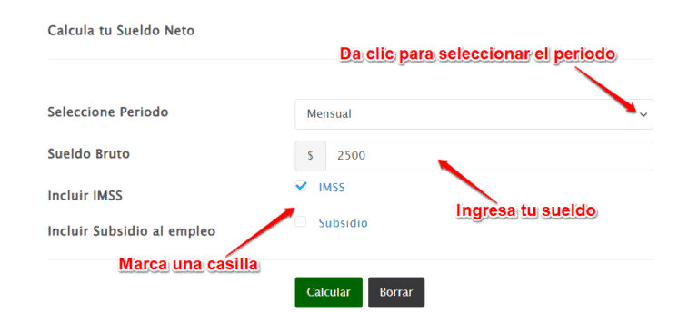 Calculadora De Sueldo Neto A Bruto México